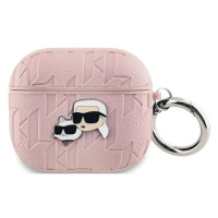 Pouzdro Karl Lagerfeld KLA3PGKCPP AirPods 3 cover pink Monogram Karl & Choupette Head (KLA3PGKCP