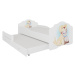 ArtAdrk Dětská postel CASIMO II | s přistýlkou Provedení: Pejsek a kočičkou