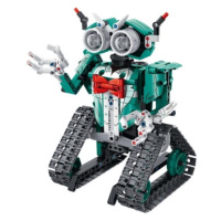 Robot RC skládací plast 15x23cm 2,4GHz na baterie se světlem, zvukem zelený