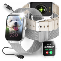 Chytré Hodinky Dámské Hodinky Hovory Menu Pl Puls Smart Watch Stříbrné 2 Řemínky