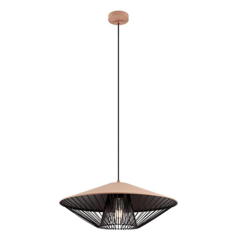 Redo 01-3009 - Lustr na lanku GRILL 1xE27/42W/230V pr. 49,5 cm černá/hnědá 01-3009