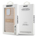Zadní kryt DKNY PU Leather Repeat Pattern Tonal Stripe pro Apple iPhone 15 Pro, růžová