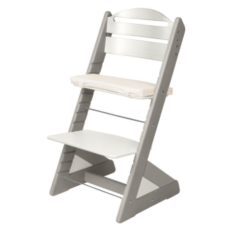 Dětská rostoucí židle JITRO PLUS šedo - bílá