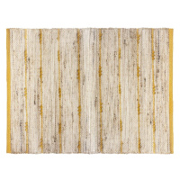 DekorStyle Dekorativní jutový koberec Yellow Stripe 60x90 cm
