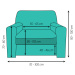 4Home Multielastický potah na křeslo Comfort Plus modrá, 70 - 110 cm