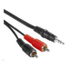 PREMIUMCORD Kabel audio 3, 5mm Jack - 2x Cinch 10m (M/M, stereo)