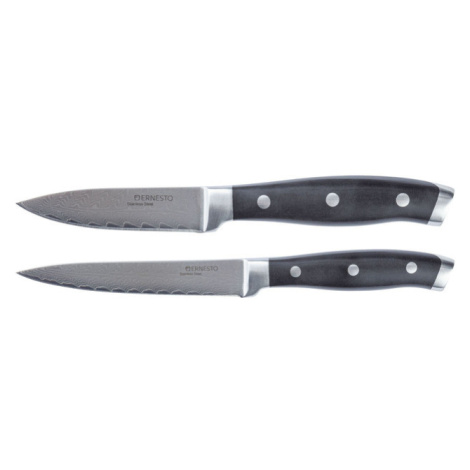 ERNESTO® Kuchyňský nůž z damascenské oceli (nůž na zeleninu s rukojetí s nýty)
