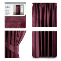 Závěs AmeliaHome Velvet 140x245 cm burgundy