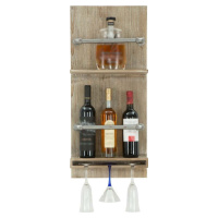Nástěnný držák na lahve a sklenice Mauro Ferretti Bar, 76 x 34 cm