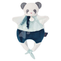 Plyšová panda na loutkové divadlo Doudou Amusette 3v1 Doudou et Compagnie modrá 30 cm od 0 měsíc
