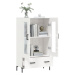 vidaXL Skříň highboard lesklá bílá 69,5 x 31 x 115 cm kompozitní dřevo