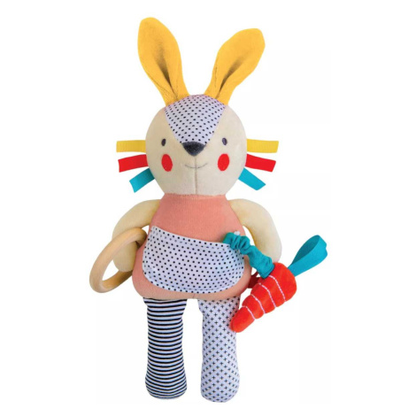 Petit Collage Chrastítko růžový zajíček aktivní Petitcollage