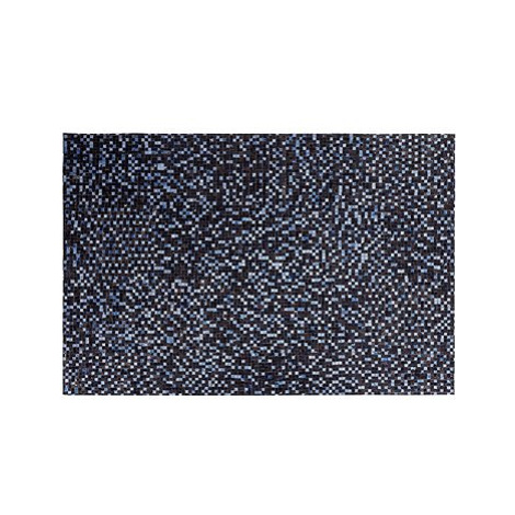 Kožený koberec 160 x 230 cm hnědo-modrý IKISU, 200526 BELIANI