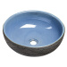 PRIORI keramické umyvadlo, průměr 41cm, 15cm, modrá/šedá PI020