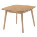 Estila Designový čtvercový příruční stolek Nordica Clara ze světle hnědého dřeva se čtyřmi masiv