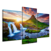 Vícedílné plátno Pohled Na Vodopád Kirkjufellsfoss Varianta: 40x60