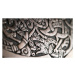 Ilustrace Viking wood carving depicting a wolf or a dragon,, BlackAperture, 40 × 22.2 cm