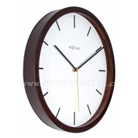 Designové nástěnné hodiny 3156br Nextime Company Wood 35cm