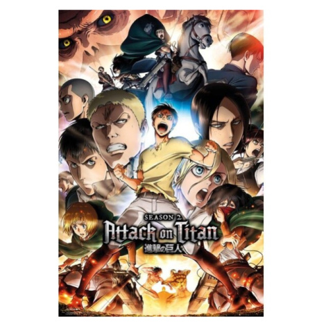 Plakát Attack On Titan Season 2 - Season 2 Collage Key Art (76) Europosters