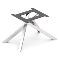 DELIFE Kovová křížová podnož stříbrná pro rozkládací stoly od 180-220 cm