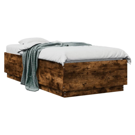 vidaXL Rám postele kouřový dub 75 x 190 cm kompozitní dřevo