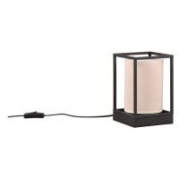 Matně černo-béžová stolní lampa (výška 22 cm) Ross – Trio