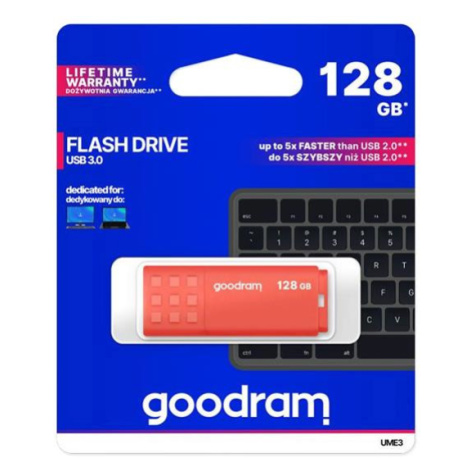 Flash disk GOODRAM USB 3.0 128GB bílo-oranžový