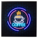 KARE Design Skleněný obraz Coffee LED 80x80cm