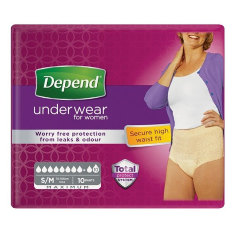 Depend Maximum inkontinenční kalhotky ženy vel.S/M 10 ks