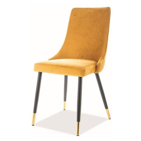 Jídelní židle PAONU 2 žlutá/černá/zlatá