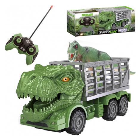 RC auto na dálkové ovládání - zelený dinosaurus + figurka