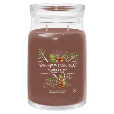 YANKEE CANDLE Signature sklo 2 knoty, Praline & Birch 567 g