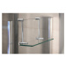 SAPHO 1301-15 závěsná skleněná polička na sprchovou zástěnu 40 x 18 x 12,5 cm, stříbrná