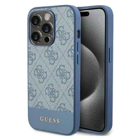 Kryt Guess GUHCP15XG4GLBL iPhone 15 Pro Max 6.7" blue hardcase 4G Stripe Collection (GUHCP15XG4G