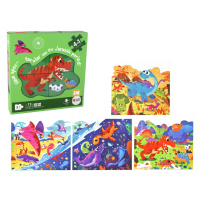 Puzzle Svět dinosaurů 4v1 73 dílků