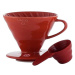 Hario Dripper V60-02, keramický, červený