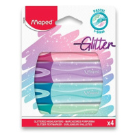 Zvýrazňovač Fluo Peps Classic Glitter souprava 4ks Maped