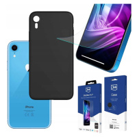 Fólie matná na displej 3mk Silky Pouzdro Matt Case na zadní stranu pro iPhone Xr