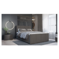SFAB Kontinentální čalouněná postel MILANO (160x200 cm) Barva látky: Tmavá šedá (Lincoln 90)