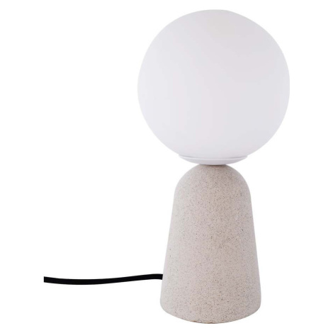 Šedá stolní lampa SULION Creta, výška 29,5 cm