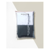 REVOLUTION HAIRCARE 2pk Plain Microfibre Hair Wraps - Black/White