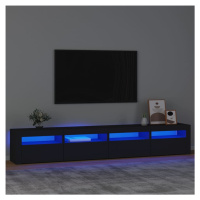 vidaXL TV skříňka s LED osvětlením černá 240x35x40 cm