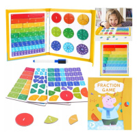 Zlomky hračka Montessori magnetická matematika puzzle smazatelná tužka