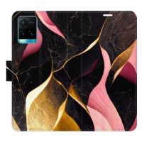 iSaprio flip pouzdro Gold Pink Marble 02 pro Vivo Y21 / Y21s / Y33s