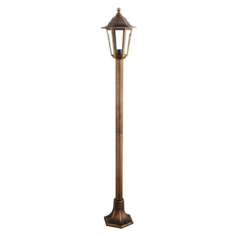ACA Lighting 6S plastová venkovní stojací lampa rezavá 100cm E27 IP44 PLGQ5R