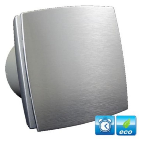 DALAP - Ventilátor 100 BFAZ ECO koupelnový tichý s doběhem v imitaci hliník 41021