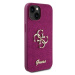 Guess hard kryt na iPhone 15 6.1" Purple Glitter Script Big 4G