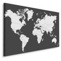 MyBestHome BOX Plátno Klasická Mapa Světa Varianta: 70x50