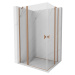 MEXEN/S Mist Duo sprchový kout dveře křídlové 120 x 80, transparent, měď kartáčovaná 8A4-120-080