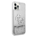 Guess GUHCP12LLG4GSI hybrid silikonové pouzdro iPhone 12 Pro MAX 6.7" silver 4G logo liquid glit